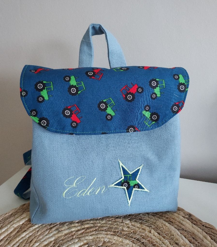 Sac à dos maternelle garçon - broderie - étoile