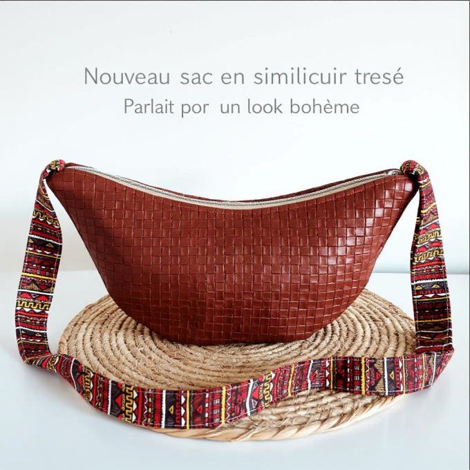 Sac demi-lune  en similicuir
